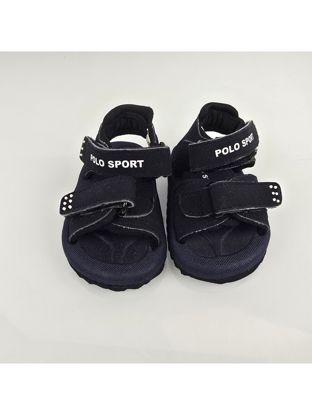 Polo Sport Ralph Lauren Tiny Newborn Baby Shoes Sandals Navy Blue White Logo 0